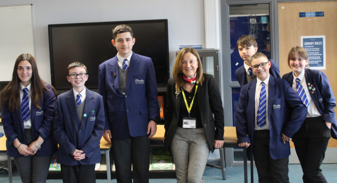 Daily Mail journalist Ruth Sunderland visited students at the David Nieper Academy in Alfreton