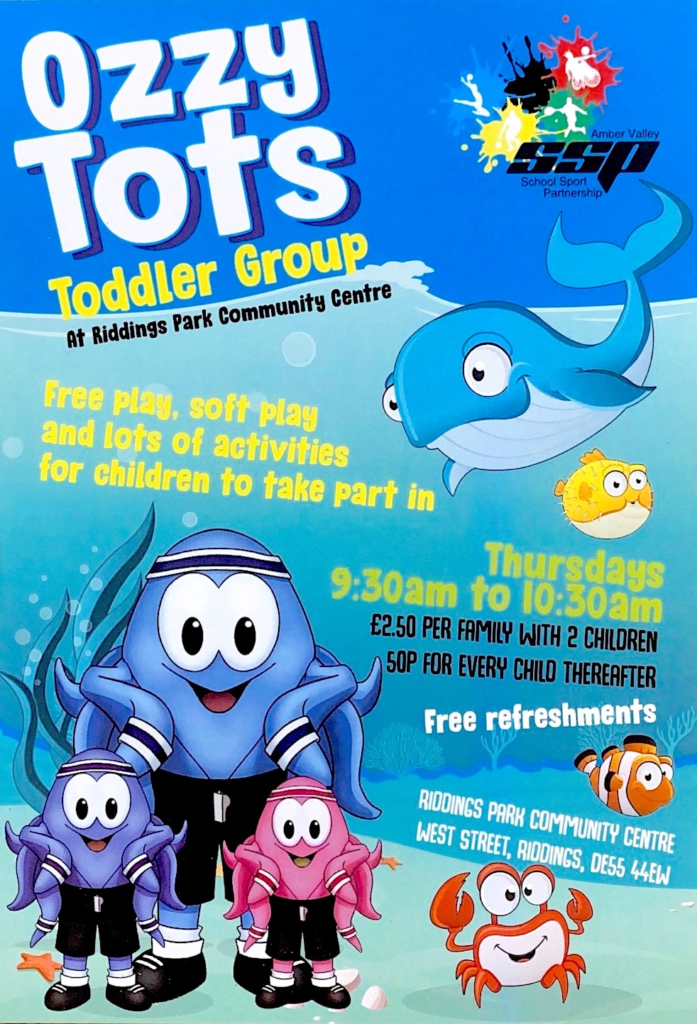 Ozzy Tots Toddler Group at Riddings Park Community Centre