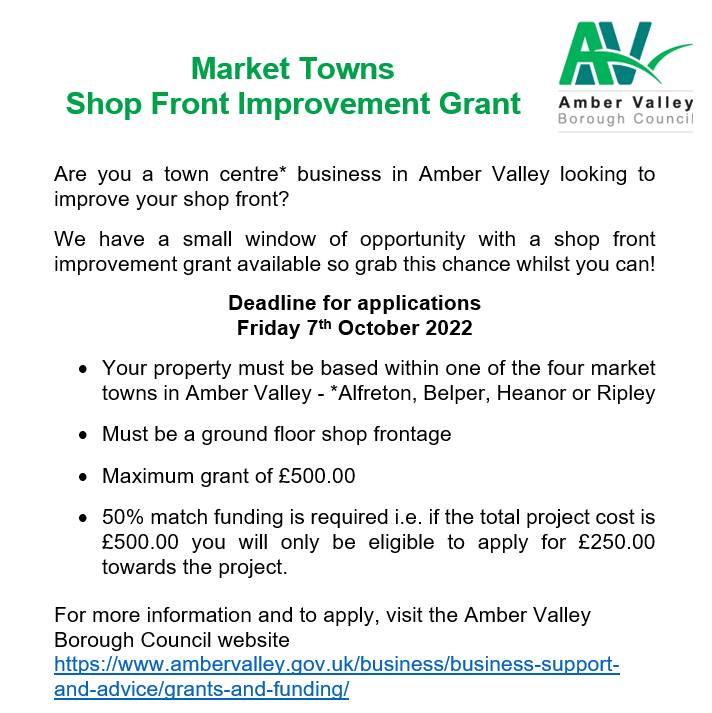 Market Towns Shop Front Improvement Grant