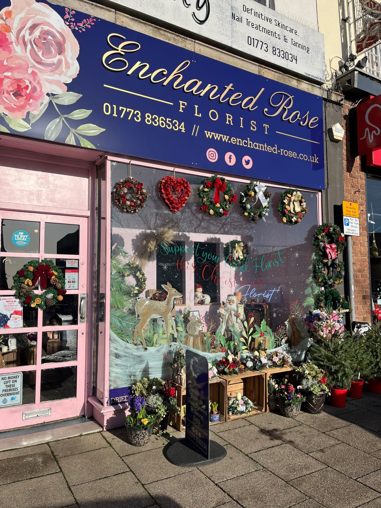 Enchanted Rose Florist, located on Alfreton's High Street. It's won an I Do Wedding Award.