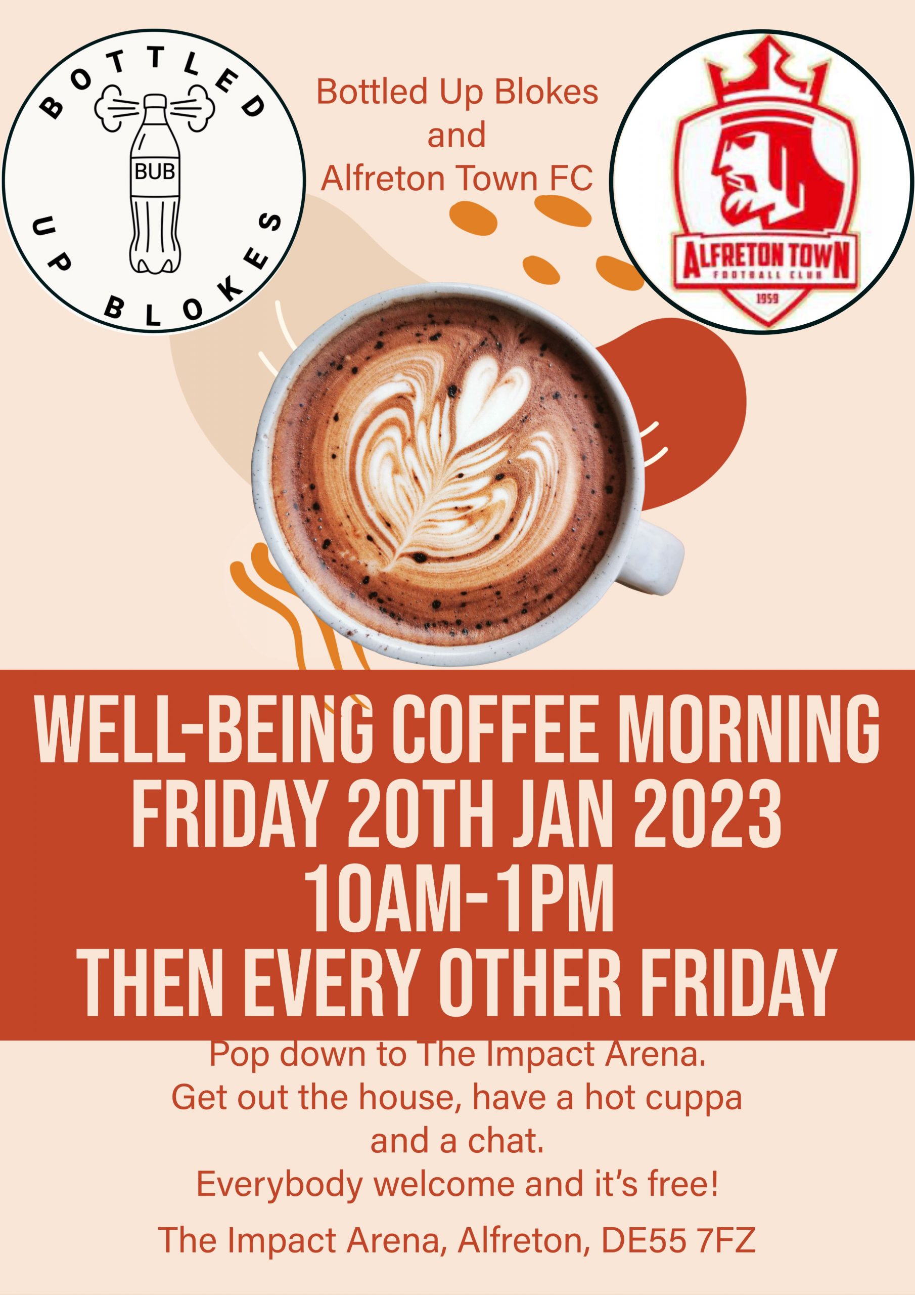 Bottled Up Blokes prepares to host first wellbeing coffee morning at Alfreton Town FC