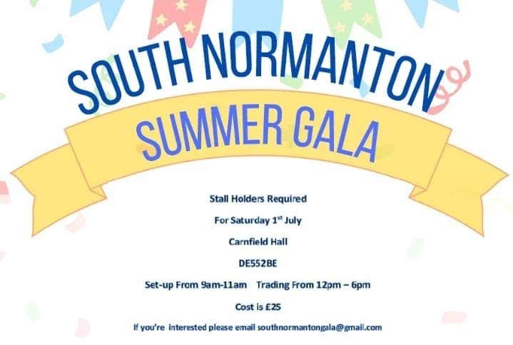 Stall holders are needed for South Normanton Summer Gala