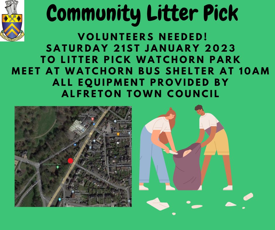 Alfreton Town Council has organised a litter pick at Watchorn Park