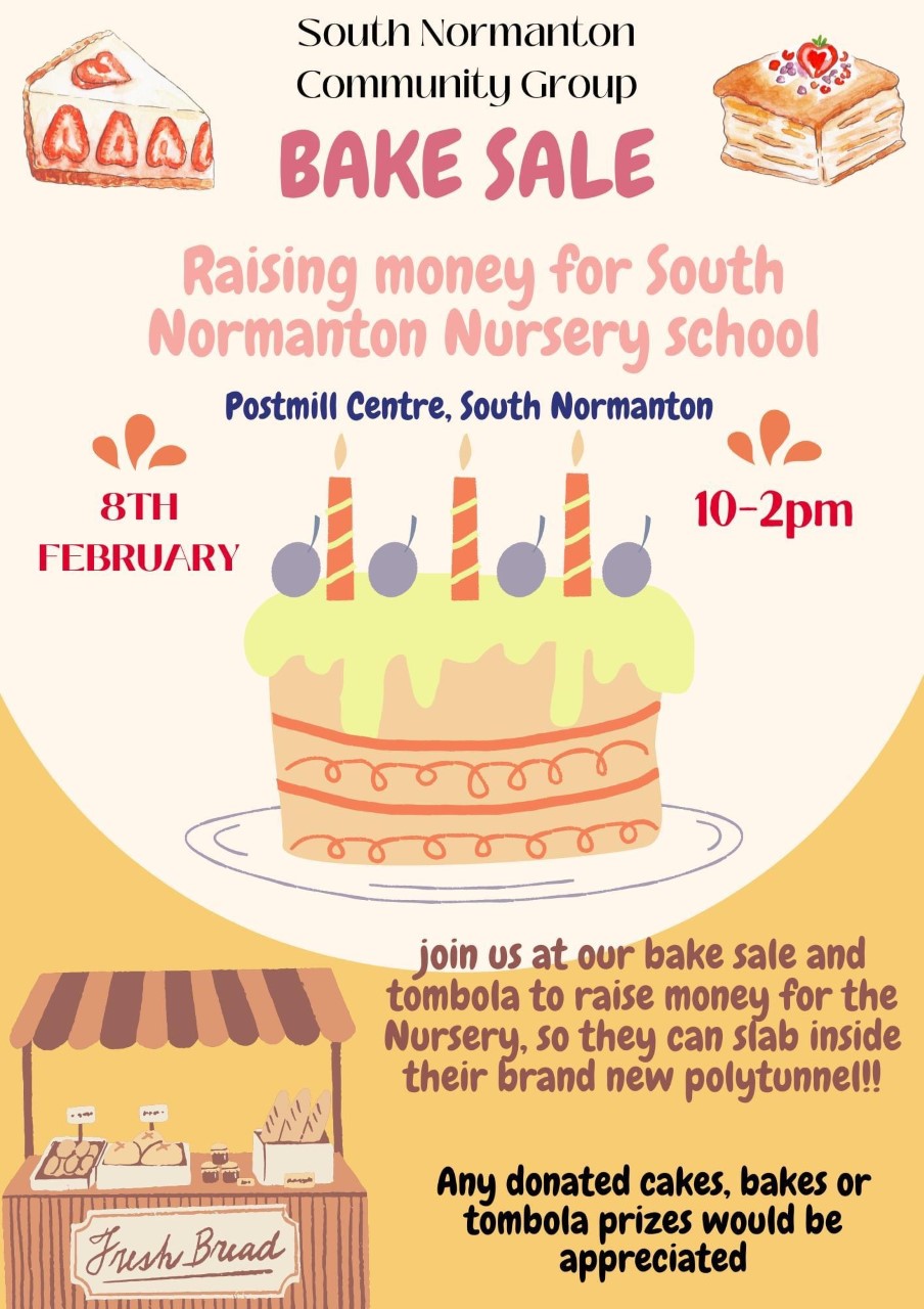 Bake Sale to raise money for South Normanton Nursery School