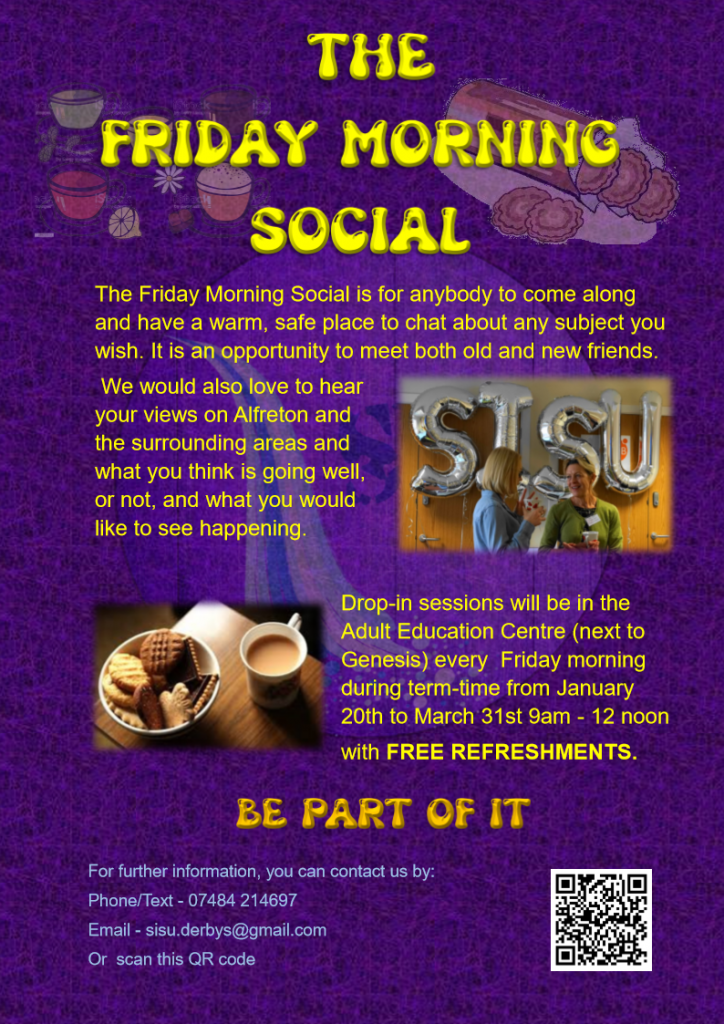 The Friday Morning Social will launch in Alfreton on January 20