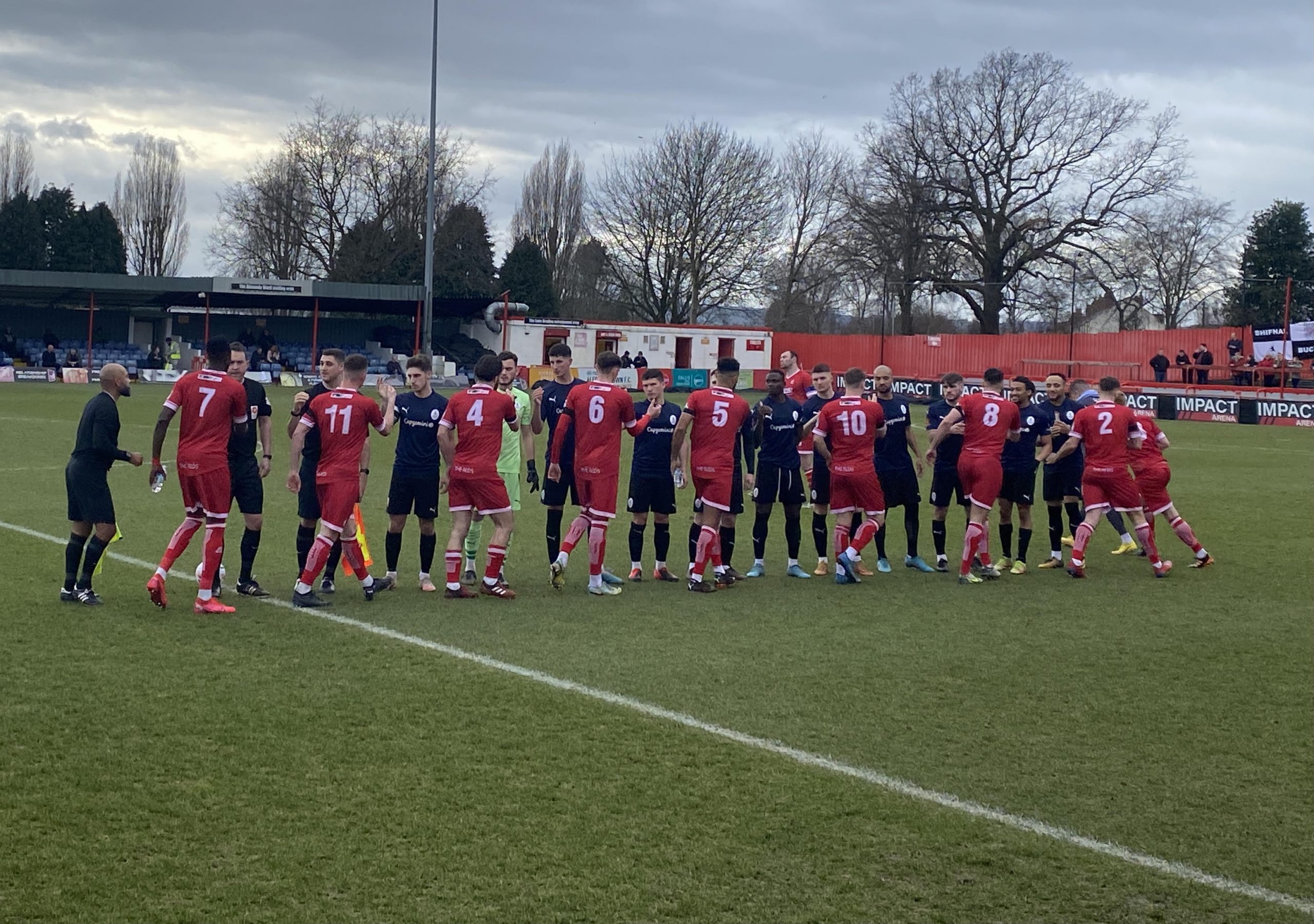 Alfreton Town FC v AFC Telford United at the Impact Arena on Saturday, February 18