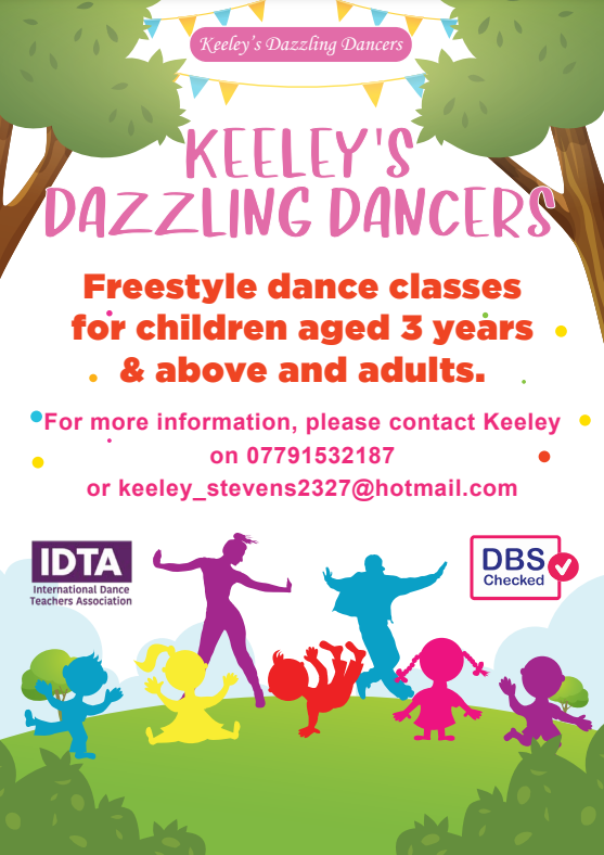 Keeley's Dazzling Dancers - a new freestyle dance class - will launch in Hilcote from April 1