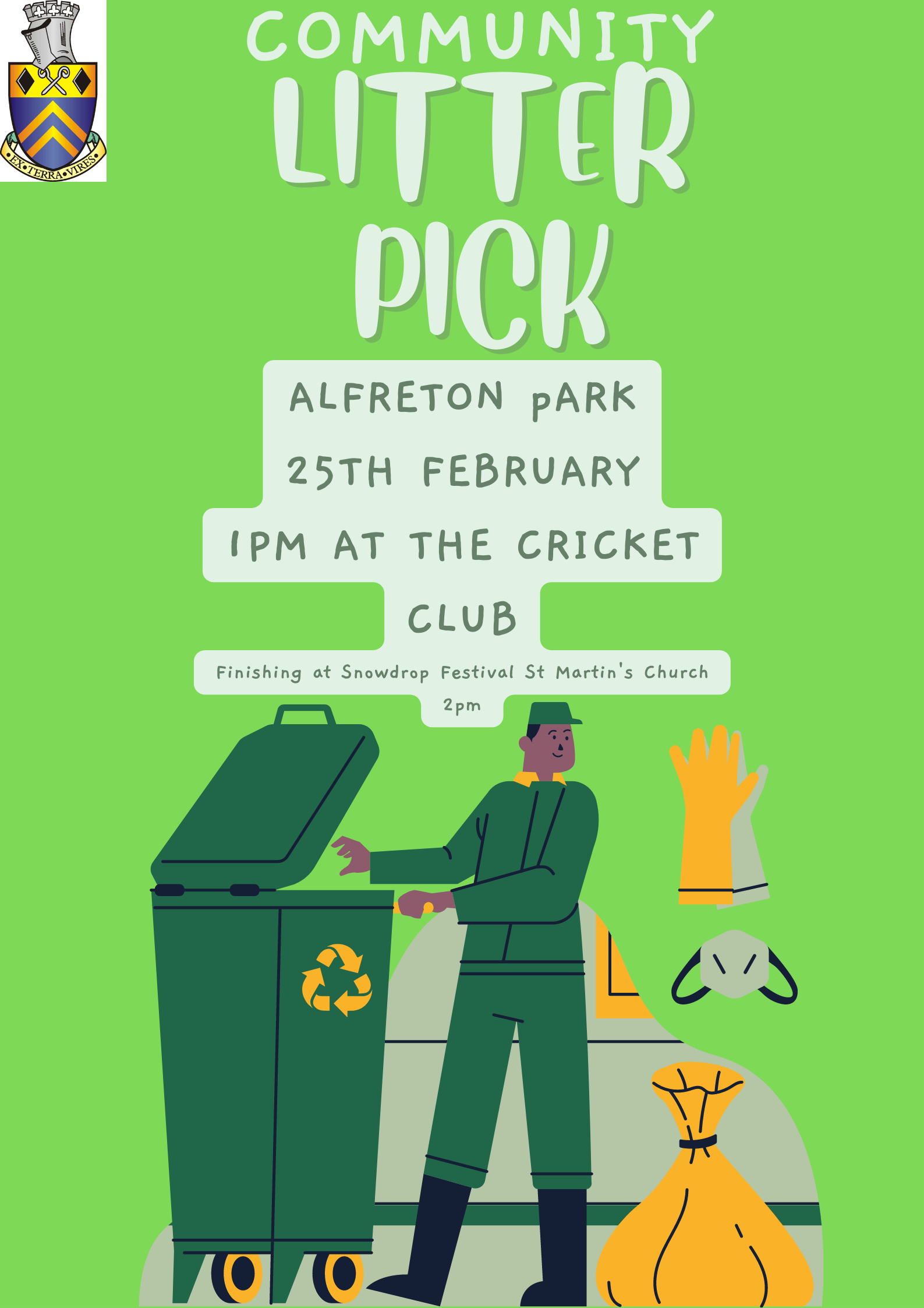 A community litter pick will take place in Alfreton Park