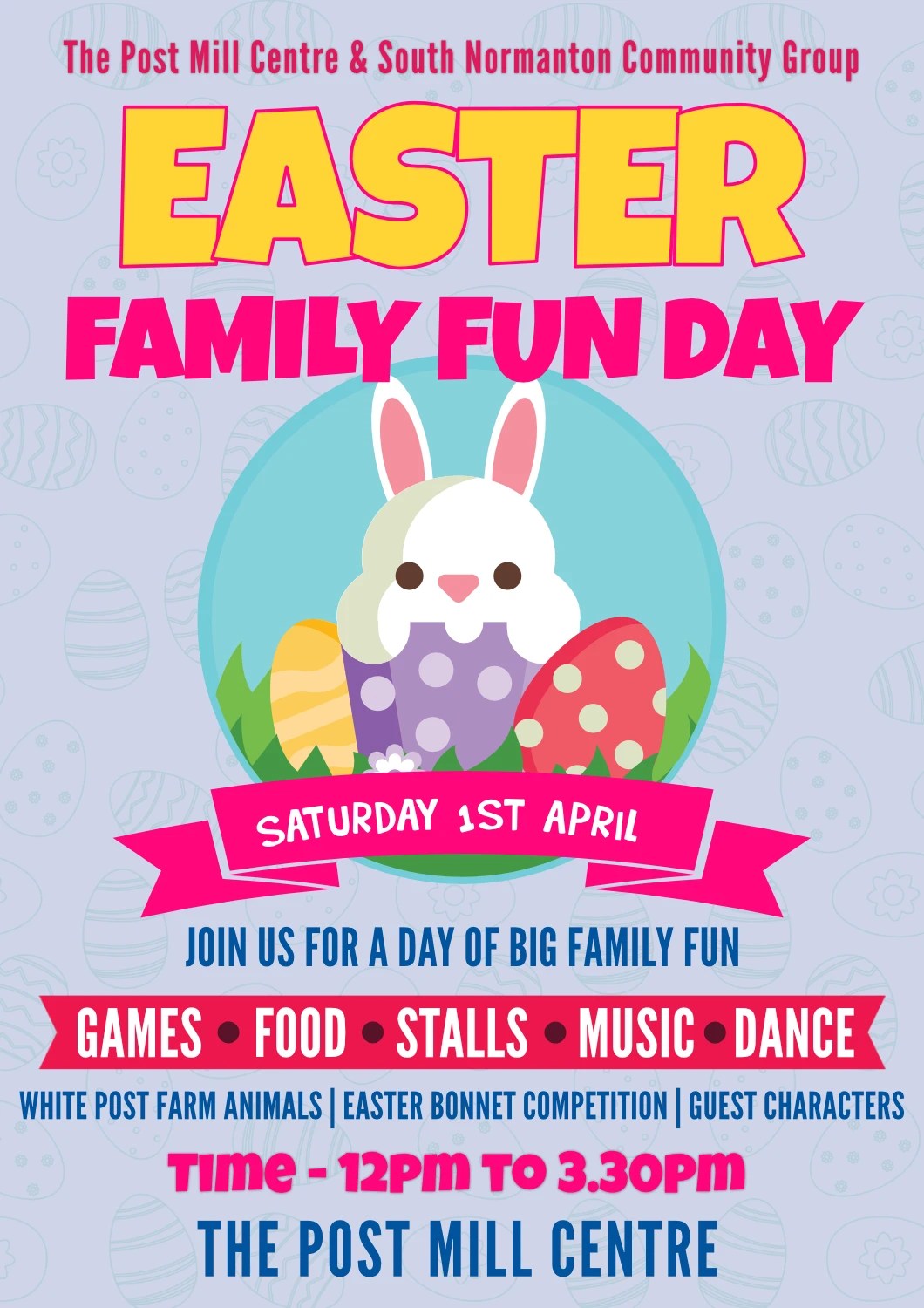 Easter Family Fun Day at the Post Mill Centre in South Normanton on April 1, 2023