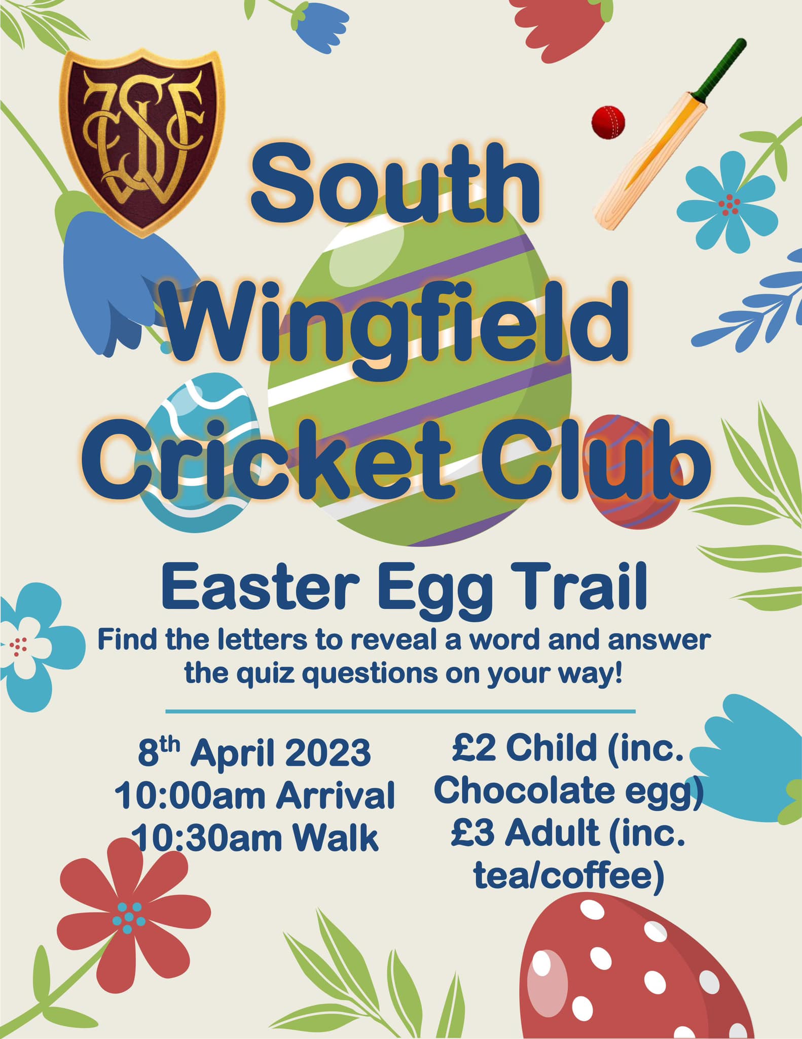 South Wingfield Cricket Club will host an Easter Egg Trail on April 8