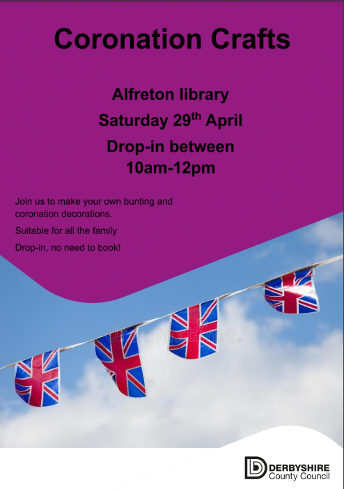 Alfreton Library will host a Coronation themed craft session on April 29
