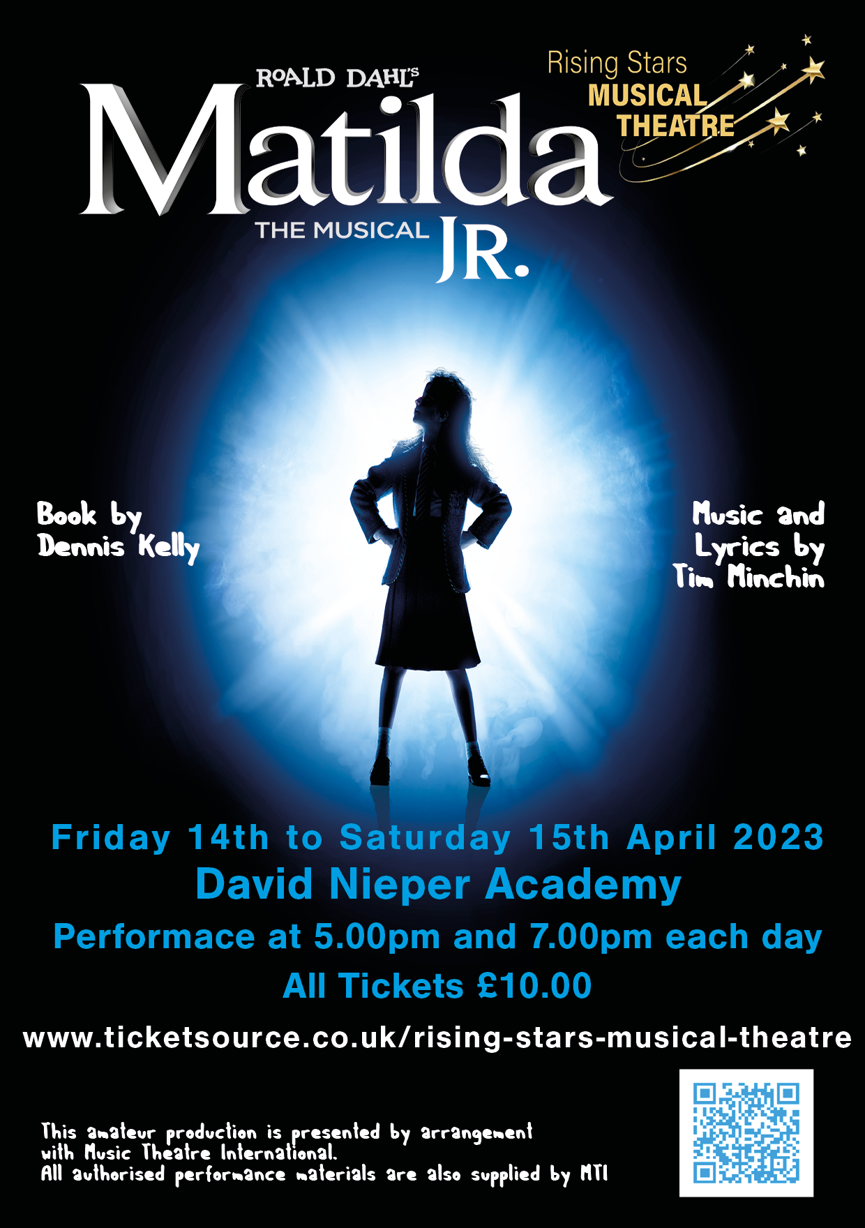 Rising Stars Musical Theatre will perform Matilda at the David Nieper Academy in Alfreton