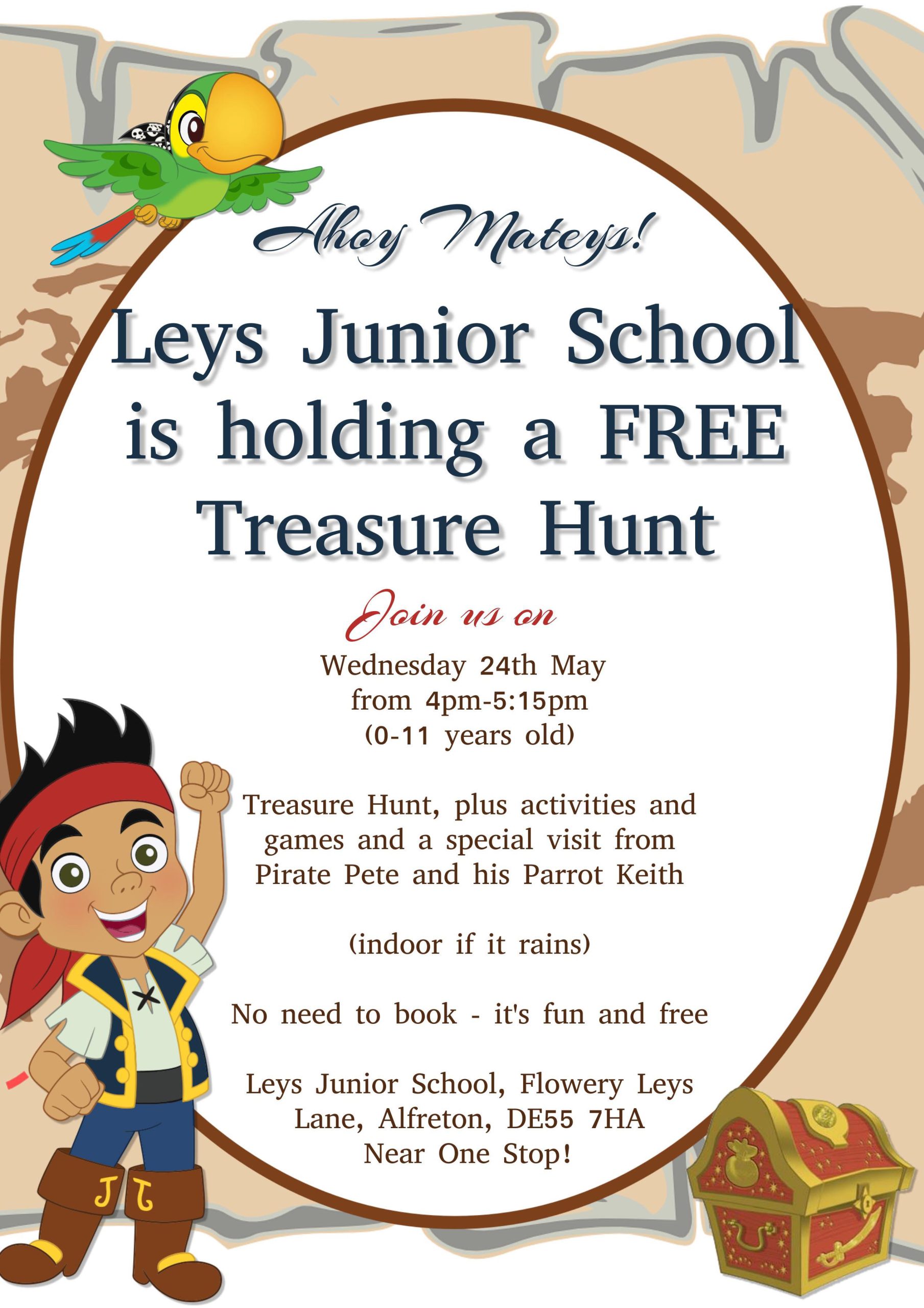 Leys Junior School to host free children's treasure hunt