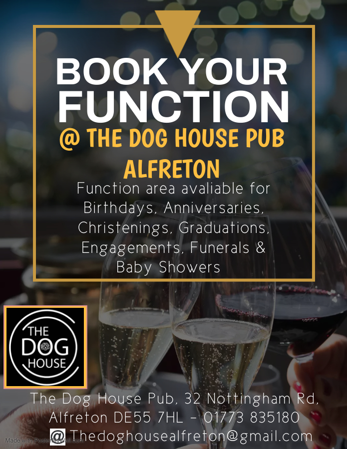 Venue hire at The Dog House pub in Alfreton