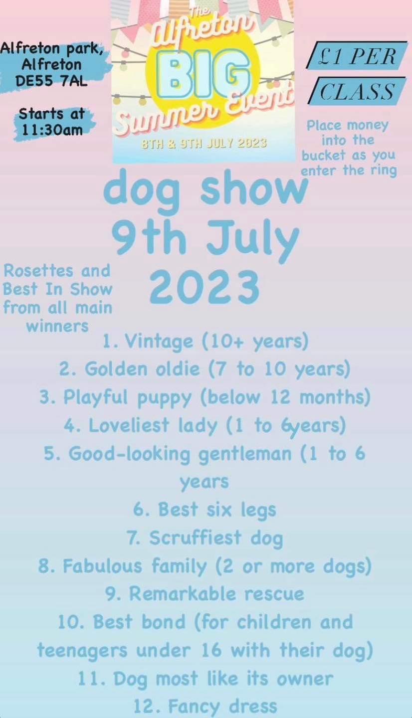 Alfreton big summer event will feature a dog show