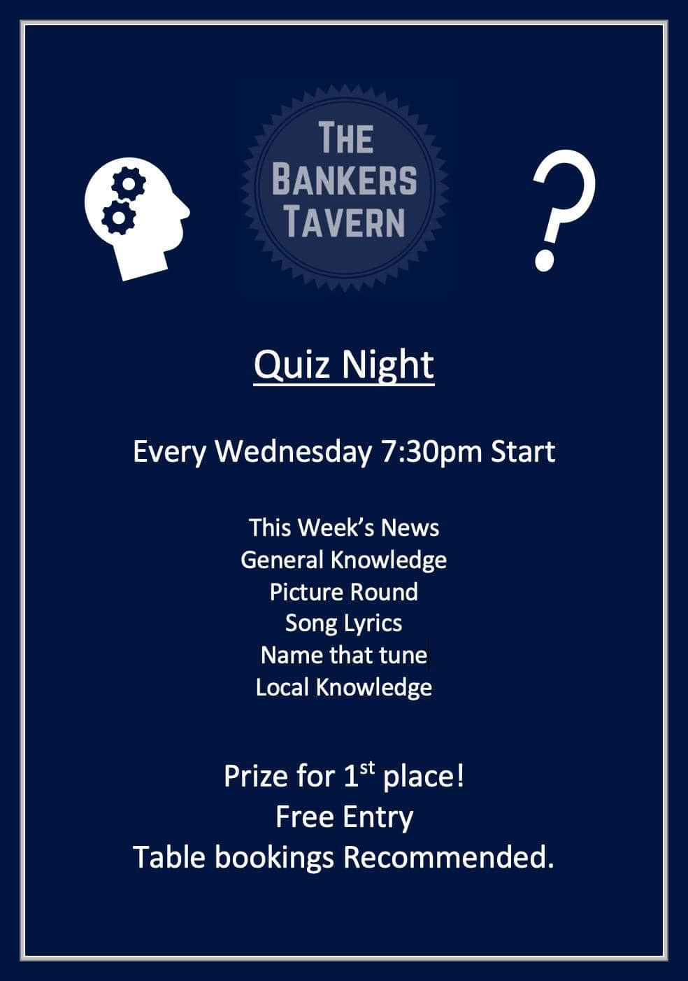 The Bankers Tavern Quiz Night