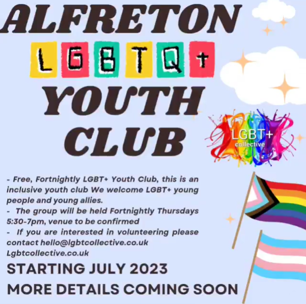 An LGBTQ+ Youth Club is going to launch in Alfreton in July