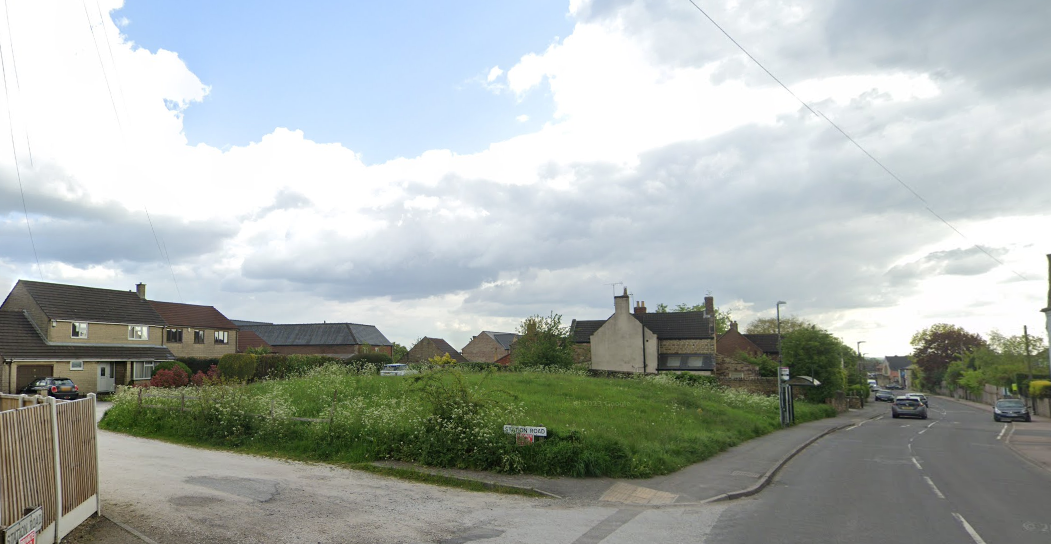 A new planning application seeks permission to build five houses on empty land in Tibshelf