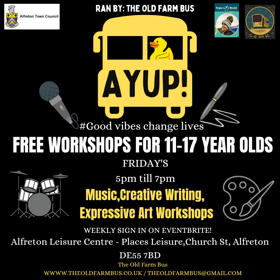 AYUP's new free workshops for 11 to 17 year olds