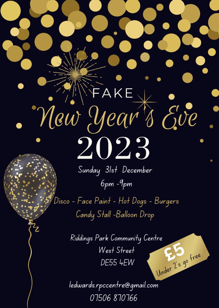 Riddings Park Community Centre to host 'fake New Year's Party for children