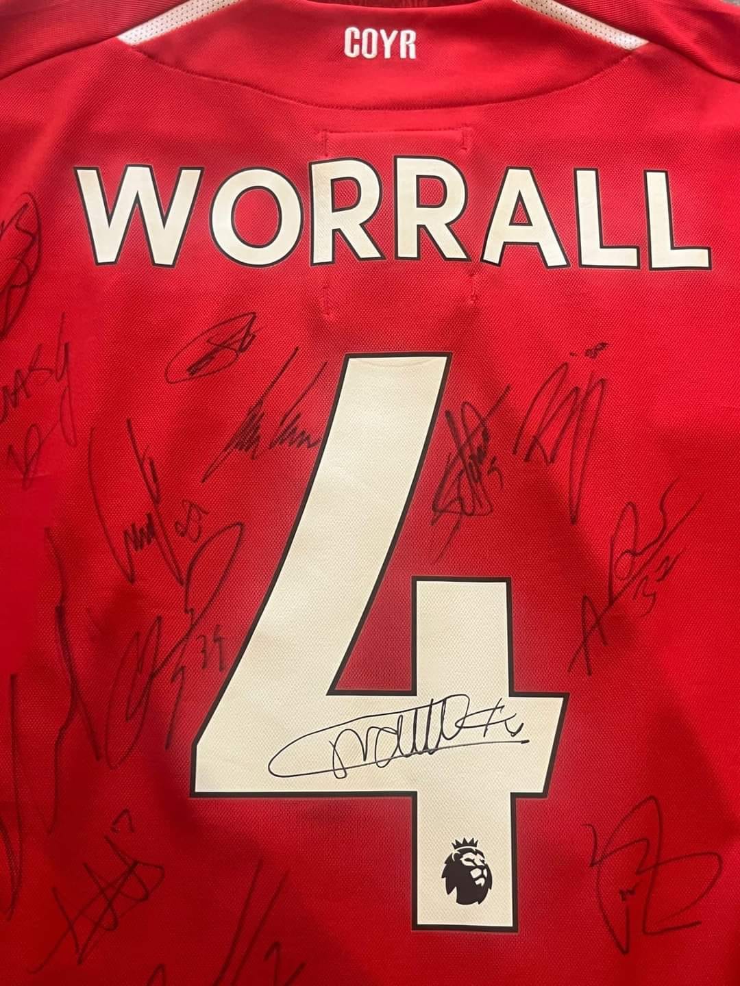 Two signed Nottingham Forest shirts will be auctioned off at a charity fun day at The Blue Bell Inn, in Alfreton, on Saturday, August 12