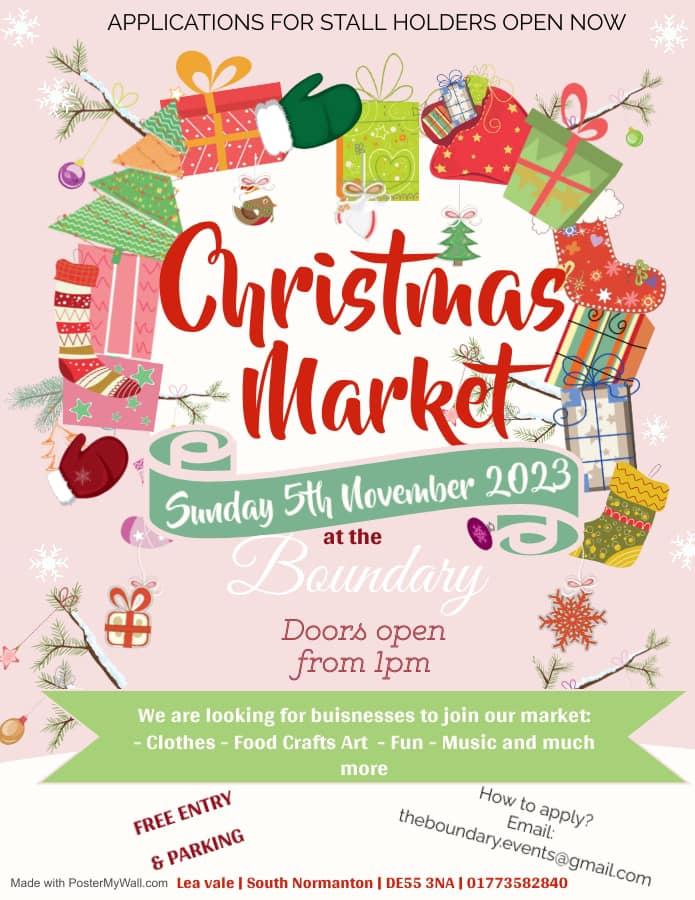 The Boundary Christmas Market on Sunday November 5