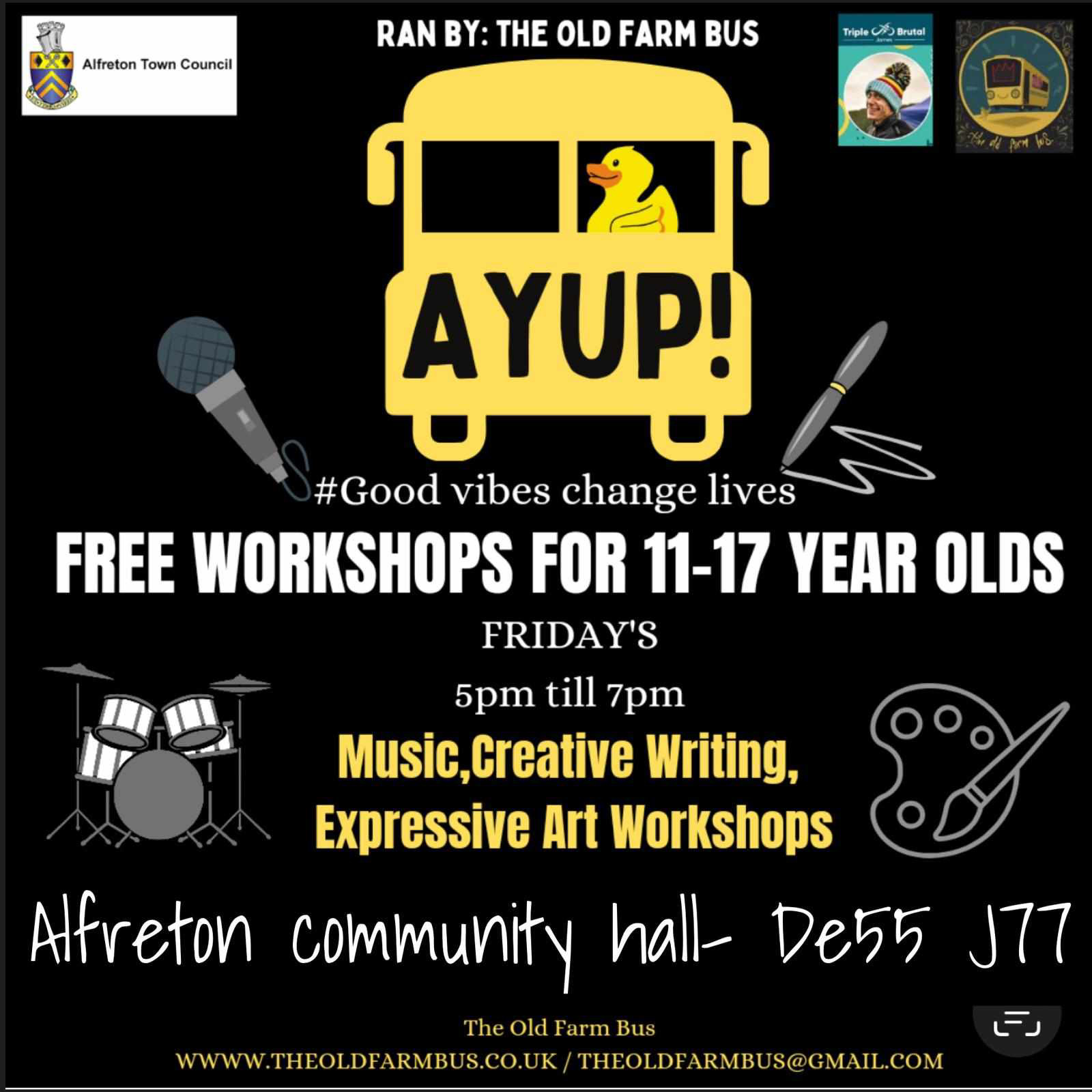 AYUP - Free workshops for 11-17 year olds