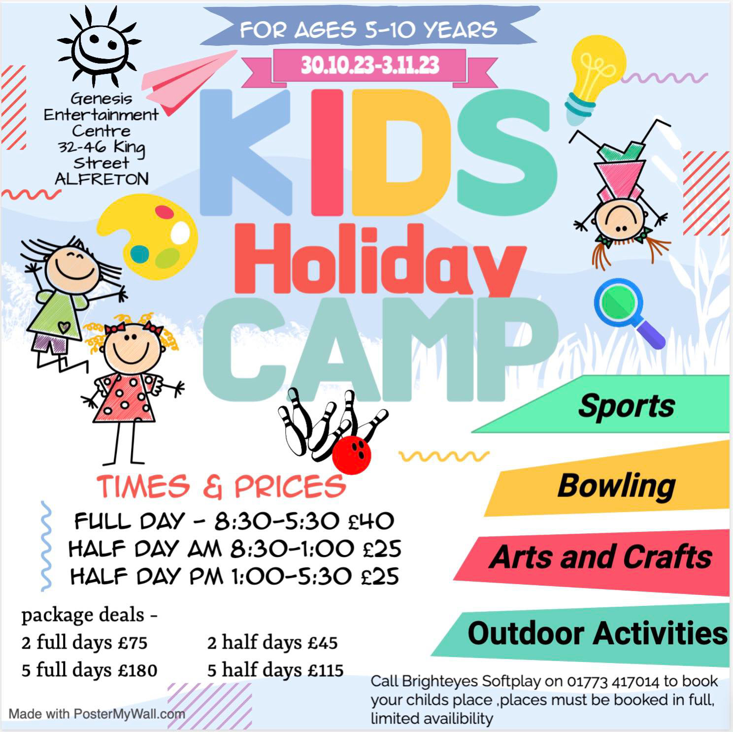 Brighteyes Softplay will host a kids holiday camp during the October half term
