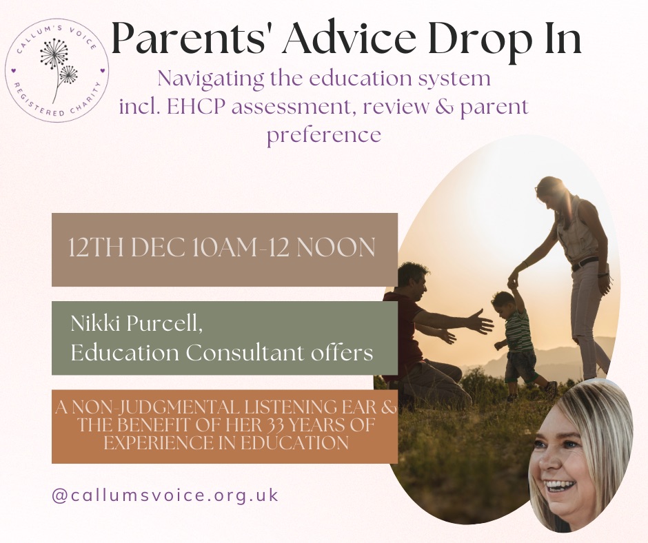 Parent Advice Drop In Session at Callum's Voice Hub