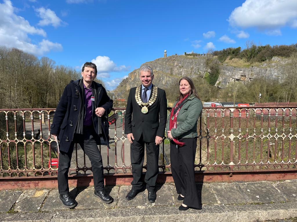 Civic visit at Derbyshire heritage site